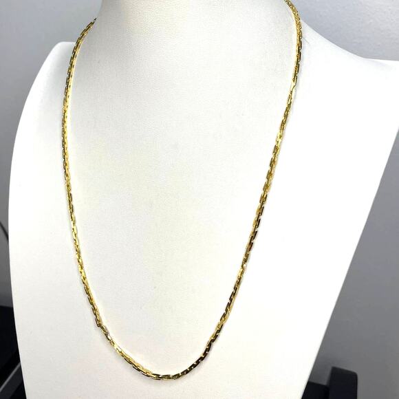 gold tone chain necklace men's women's costume jewelry fashionable trendy - Picture 1 of 13